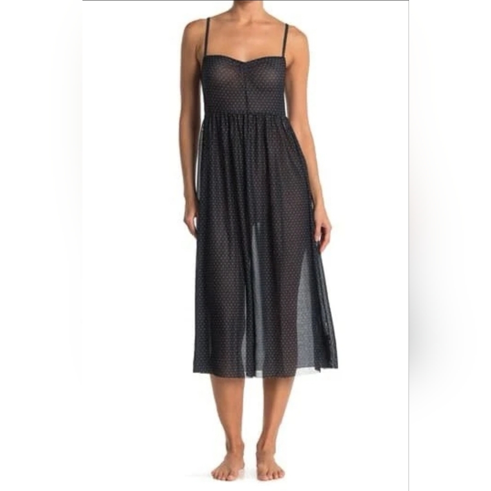 Free People Intimately Madeline Polka Dot Slip Size Large